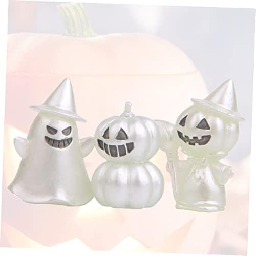 Besportble 3pcs Mesa Topper Gllowing Halloween decoração de desktop decoração para casas assombradas de Halloween Aderetes Resina de Halloween Ornamentos