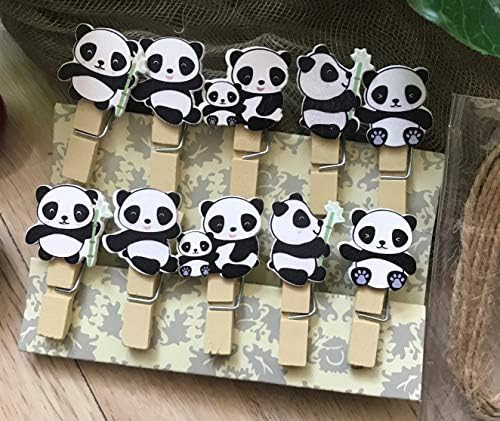 PANDA Design Mini prendedores de roupas naturais, decorações rústicas de aniversário, prendedores de pinos, mini pinos, minúsculos