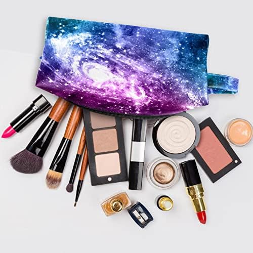Bolsa de maquiagem à prova d'água, bolsa de maquiagem, organizador cosmético de viagem para mulheres e meninas, universo nebulosa galáxia