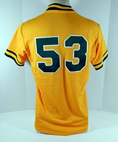 No final dos anos 80, Oakland Athletics 53 Game usou Gold Jersey Batting Practice DP04749 - Jogo usou camisas MLB