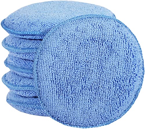 Fonaroll Microfiber Wax Aplicator Pads, aplicador de cera de carro, almofadas de espuma de polimento de polimento e detalhes para limpeza