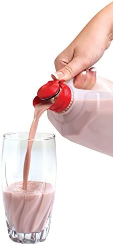 Bico de leite 1 de um gadget de cozinha gentil - bico fácil, felo, felo, ferramenta incrível para mãos artríticas, fornece um derramamento limpo suave com menos derramamentos e bagunças 4 bicos no total