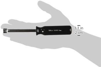 Klein Tools 70204 Driver de porca métrica de 4 mm com eixo oco de 3 polegadas e alça Comfordome