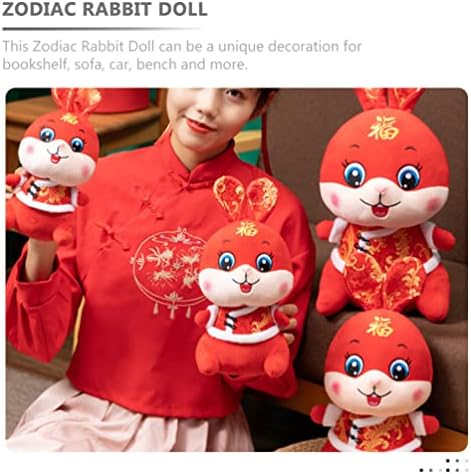 Tofficu Car Brinquedos Princhados MASCOT MASCOT Toys 2023 estilo chinês Ano novo Zodiac Animal Gift Crianças Bunny