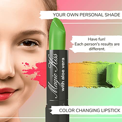 Magic Kiss Lipstick Set Aloe Vera Alteração da cor 6 pacote feito nos EUA