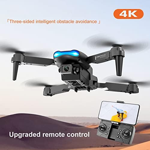 GOOLRC E99 K3 Pro RC Drone com câmera dupla 4K, mini drone para crianças e adultos, quadcóptero RC com movimentos 3D, evitação de obstáculos, vôo de trajetória, modo de cabeça, bolsa e 2 bateria