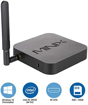 Minix Neo Z83-4 Home, 4 GB/64 GB Intel Cherry Trail Mini PC Windows 10 Home [Banda Dual Wi-Fi/Gigabit Ethernet/HDMI/Mini DP/4K/X5-Z8350/VESA