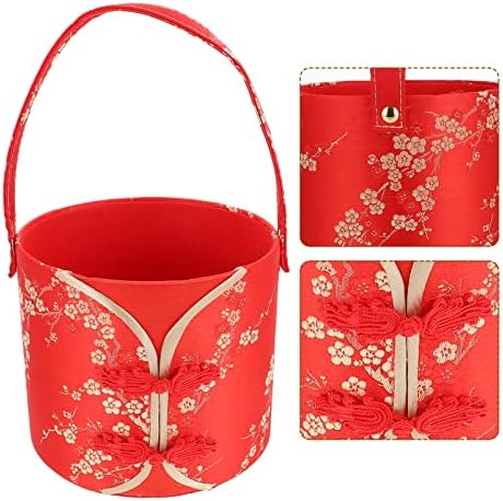 Caixa de presente de casamento de nuobesty Festival de primavera chinesa Festival de primavera Bouquet Basket Festival Bucket