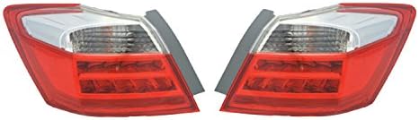 Novo par de luzes da cauda rareelétrica compatível com a Honda Accord Ex-L Touring Sedan 2013-2015 HO2805103 HO2804103 33550-T2A-A12