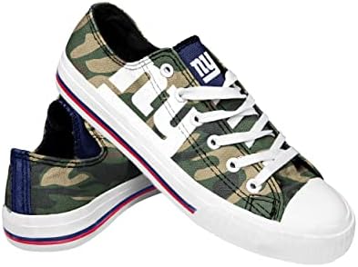 New York Giants NFL Womens Camo Low Top Shoes de tela - 10