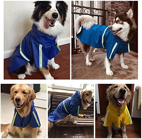 Ttndstore cão casaco de cachorro cão grande capa de chuva reflexivo casaco de chuva para cães pitbull dourado retriever labrador