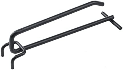 Ganchos de prateleiras de placa de peg woogim para ganchos de pegboard aço carbono preto 6 pcs 2,5cm Distância do orifício