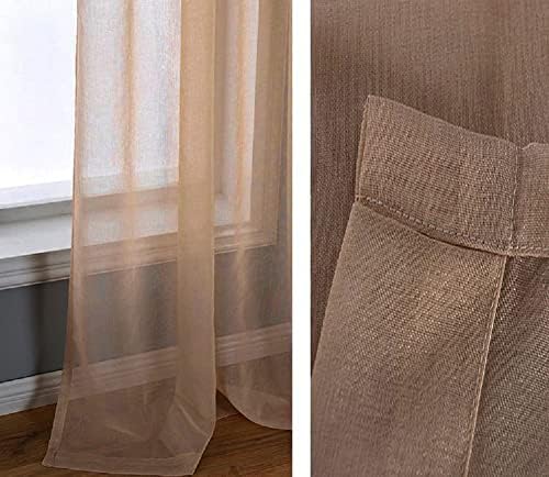 HOOHERO BROWN SOILD BONOGEM CORTINHAS PARA CORTAS SALA DE ESTADA63IN