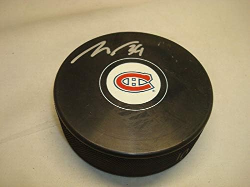 Mike Condon assinou o Montreal Canadiens Hockey Puck autografado 1C - Pucks autografados da NHL
