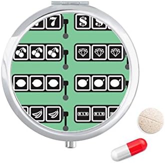 Slot Machine vencedora Padrão Ilustração Cague Pocket Medicine Storage Dispensador de contêiner de caixa de armazenamento