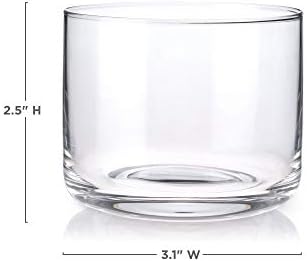 Viski Crystal Negroni Tumblers Conjunto de 2 - Glass de cristal premium de chumbo, copos de coquetel lowball elegantes, conjunto