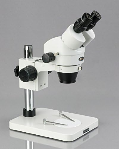 AMSCOPE SM-1BSW2-L6W Microscópio de zoom estéreo binocular profissional, oculares WH10X, ampliação de 3,5x-225x,