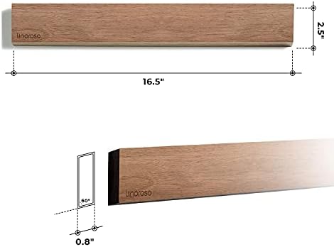 Linoroso 2-Pieces Kitchen Tools Conjunto | 16,5 '' Solder de faca magnética para parede com faca de paring 3,5 polegadas