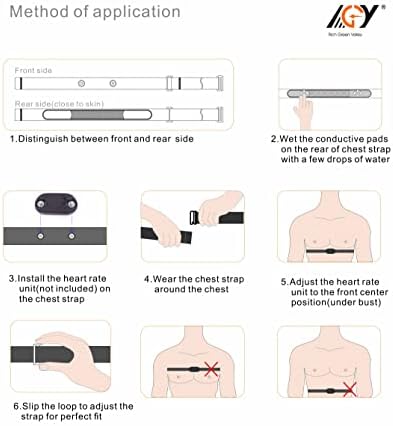 Cinta rica do peito do vale verde, uma pulseira de tórax de monitor de frequência cardíaca, ajustes ajustáveis ​​suaves para o cinto