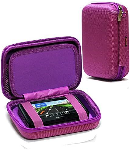 Navitech Purple Hard GPS Carting Case Compatível com Garmin NVI 55lm GPS System Navigators
