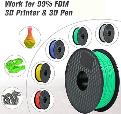 Filamento da impressora 3D Creasee PLA 1,75 mm com precisão dimensional +/- 0,03 mm, 1 kg de spool ,, Fit Most