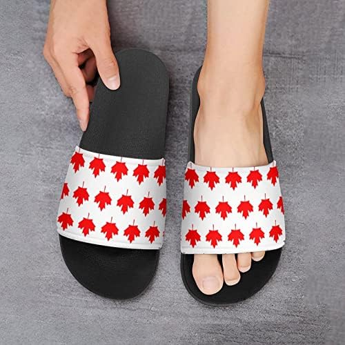 Sinalizadores de bordo da bandeira do Canadá para mulheres/homens PVC Home Slippers Sandálias e chinelos não deslizantes