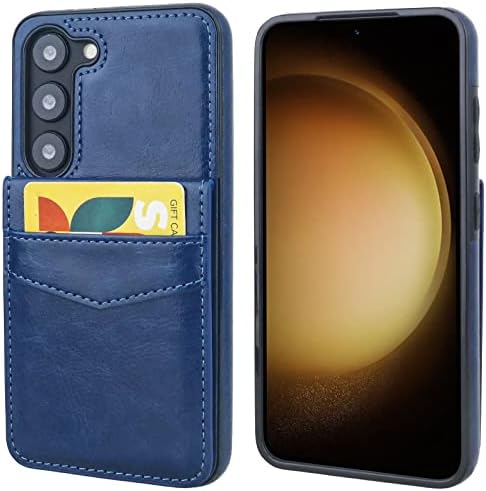 Kihuwey Compatível com a carteira de caixa Samsung Galaxy S23 com titular de cartão de crédito, Flip Premium Coather