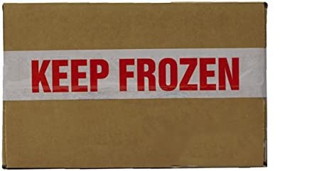 Keep Frozen em letras vermelhas em fita branca pré -impressa selagem de vedação de embalagem 2 x 2 mil x 110yd, 4 rolos adesivos