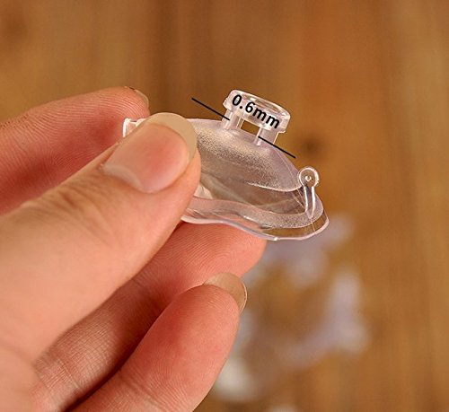 Woiwo 20 PCS Plástico Pontas de otário transparente sem ganchos, para decoração em casa, decoração de férias, projetos de organização,