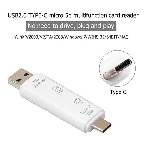 USB 3.1 Tipo-C USB-C para USB 20 CARDE LEITOR DE CARTA HIGH SPEED MICRO 5PIN MEMÓRIA OTG PARA SD TF CARDE LEITOR PARA MACBOOK