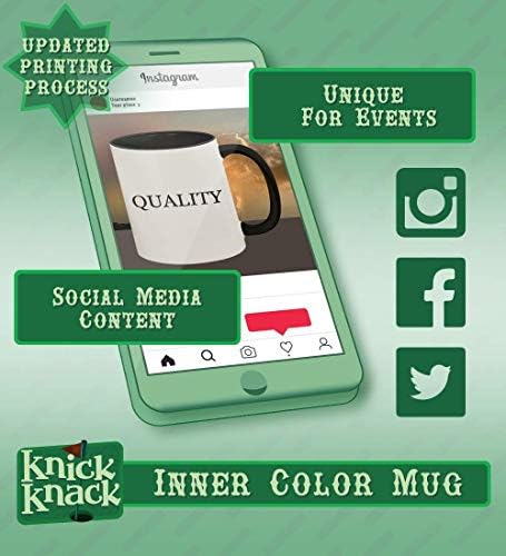 Presentes de Knick Knack #jemidar - 11oz Hashtag Ceramic Colored Handle and Inside Coffee Cup Cup, preto