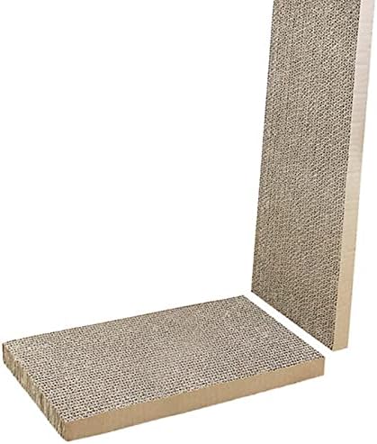 Ｋｌｋｃｍｓ Cat Scratcher Cardboard Vertical Cat Scratch Pad lounge Garras de moagem LBAIA de arranhões em forma de gato com brinquedo de bola para descanso para gatinhos, Scratcher substituir