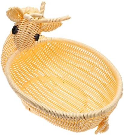 Zerodeko 1pc cestas decorativas de bandeja de bandeja vegetal de bandeja de pão de pão cesta de casca de marca
