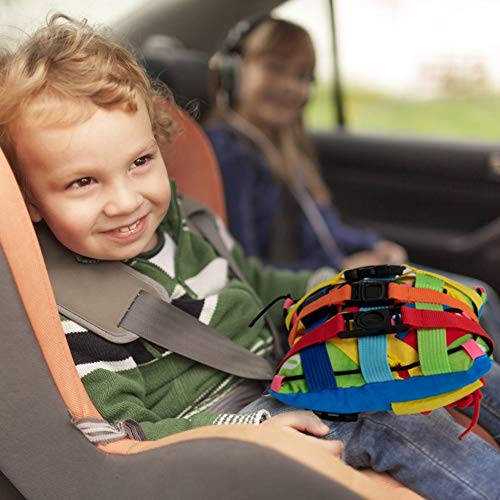 TEYTOY Sensory Buckle Pillow Toys Para crianças pequenas, viagens de brinquedos para crianças 1-3 Aprendendo habilidades motoras finas e resolução de problemas, Montessori Sensory inquiete para crianças.
