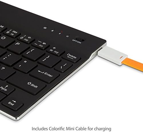 Teclado de ondas de caixa compatível com LG G4 - Teclado Slimkeys Bluetooth - com luz de fundo, teclado portátil com luz traseira