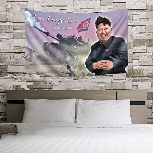 Akiy LIVE LIRO AMOR Bandeira de 3x5 pés Kim Jong Un Banner Bandeiras engraçadas para festas de faculdade de decoração