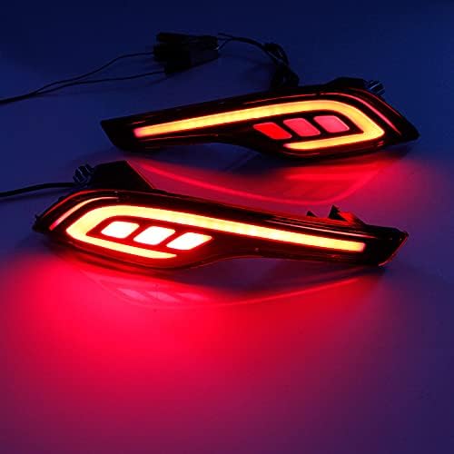 Red Led Light Bumper Lights Light Light Lights Kit Refletores de para-choque traseiro Freio de neblina para 2019 2018