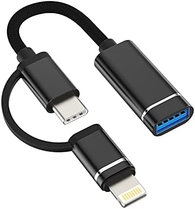 Digite USB C Compatível com raio de raio para fêmea fêmea usb fêmea otg cabo compatível para iPhone 11 12pro max xr