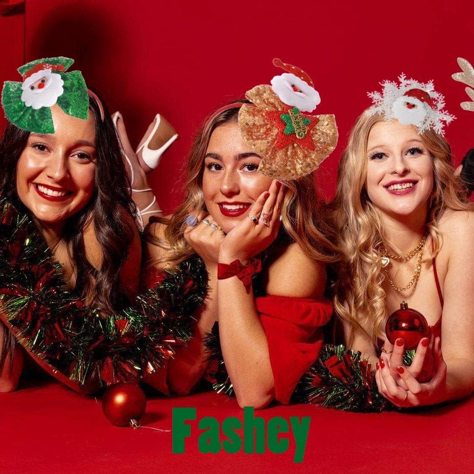 Fashey Christmas Bands para mulheres xmas arco de cabelo natal boneco de neve arco férias de férias de férias de natal chapéus de xmas bandas de cabeleireiro de natal acessórios para meninas