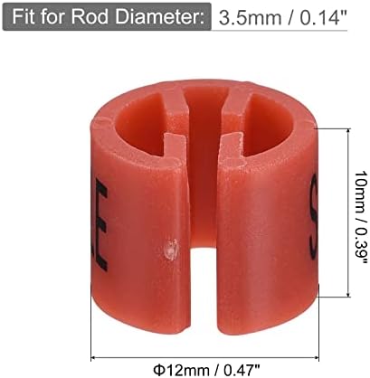 Meccanixity Roupas Hanger Marker Word Sale Fit Fit de 3,5 mm para a roupa Codificação de cores Red Count 100