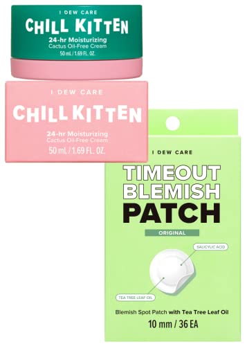 I Dew Care Hydrocoloid Acne Pimple Patch-Timeout Blemish Original + Chill Kitte