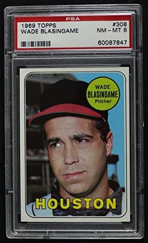 1969 Topps # 308 Wade Blasingame Houston Astros PSA PSA 8.00 Astros