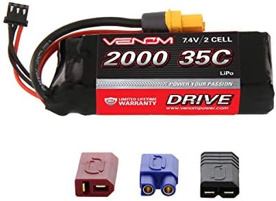 Venom Power-Drive Series 7.4v 2000mAh Bateria de 2 células 2-Sistema de plug/adaptador universal 2.0 compatível