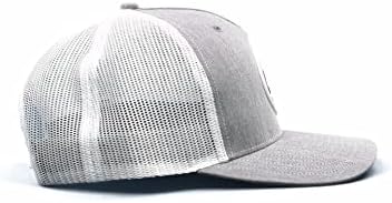 Ariat Men's Grey Snapback Round Rubber Logo Patch Cap