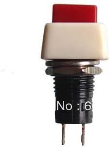 Chave de botão momentâneo, DS-461, 10mm on-off, cor vermelha ou verde