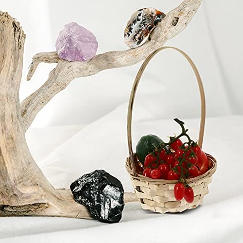 Cabilock 4pcs mini cestas de tecido com alças rústicas casamentos com cesto de cesta de cesto de chocolate Caixa de biscoito para