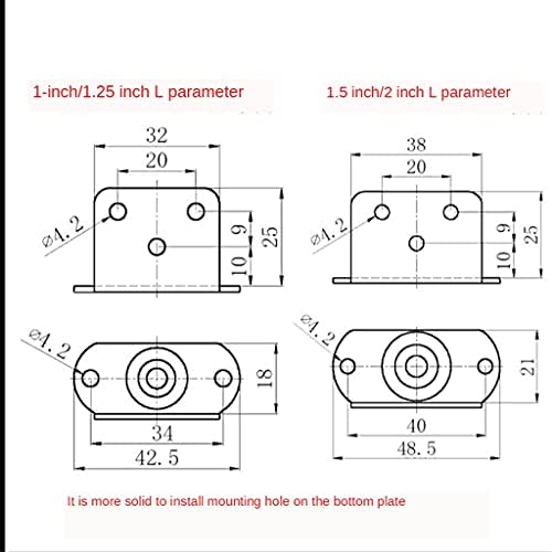 CDYD 4pcs 1,5 Móveis lançadores l Inserir rodas