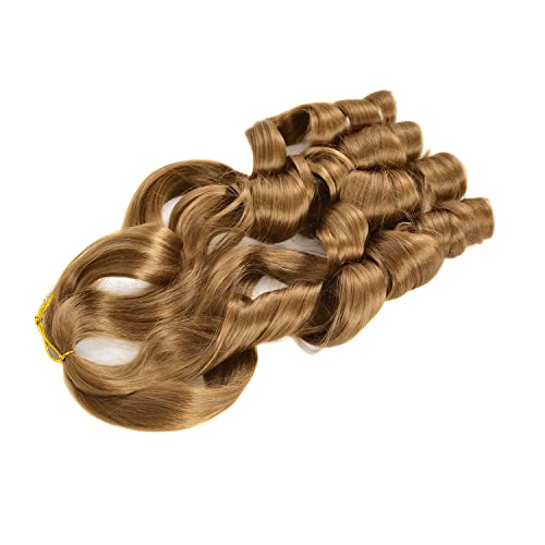 6 PCs Francês Cabelo cacheado Cabelo de onda solta 22 polegadas cabelos com extremidades encaracoladas Balas de crochê