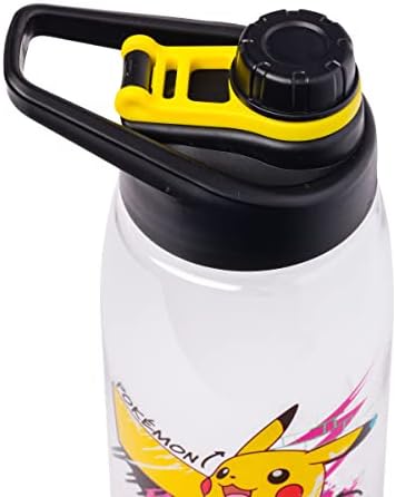 Pokémon de Buffalo de Prata Graffiti Graffiti Eletrizante Pikachu Tritan Bottle, tampa superior de parafuso, 28 onças