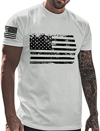 Camisas patrióticas para homens, camisetas masculinas da America Patritic Flag, Mens Patriótico Manga curta 4 de julho Tshirts